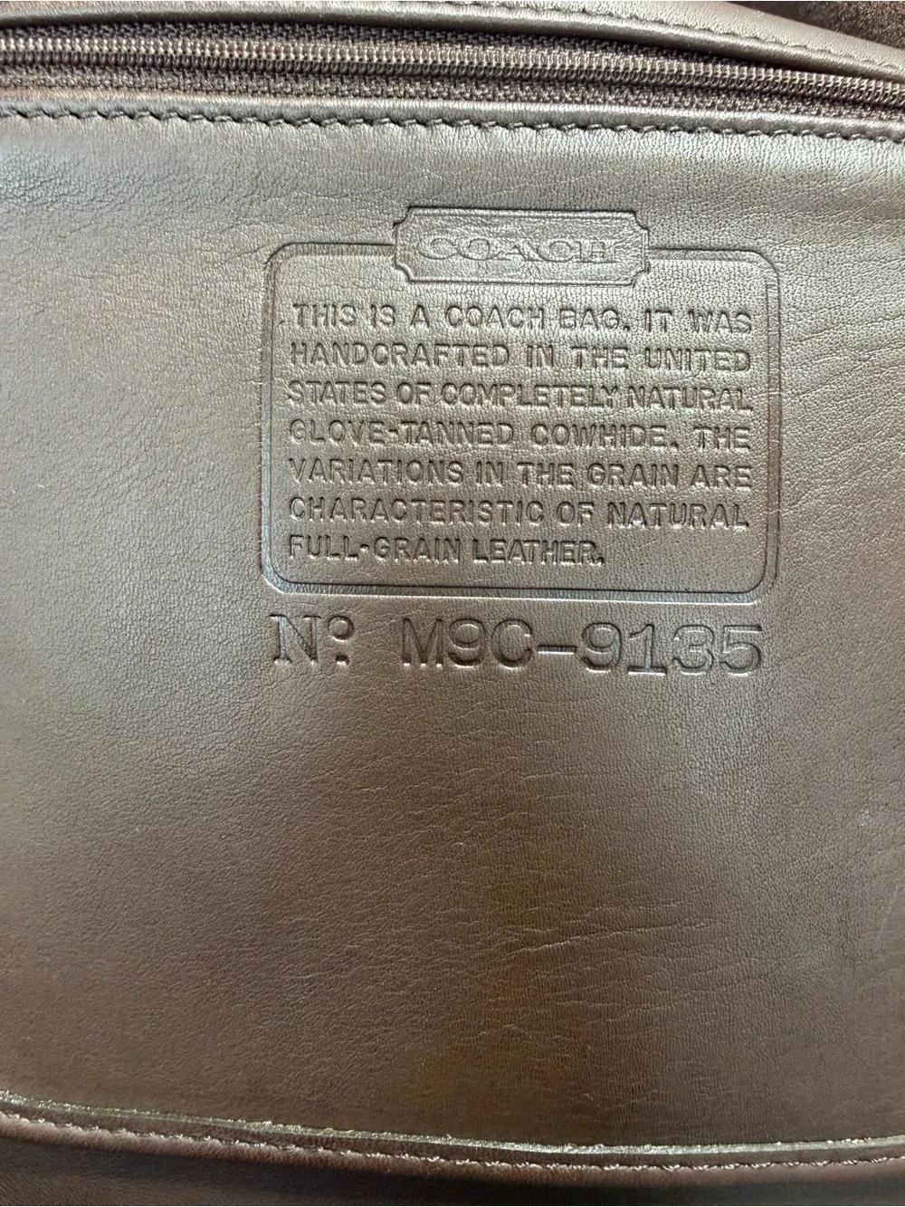 Coach Rare Vintage 1999 Made in USA Slim Hippie Flap Bag Chocolate Brown